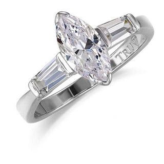 Marquise Gala Event Ring Platinum Clad