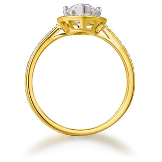 Marquise Cut Halo Ring