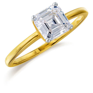 1 Carat Asscher Cut Solitaire Ring