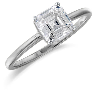 1 Carat Asscher Cut Solitaire Ring