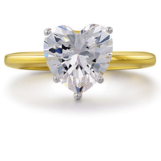 3 Carat Heart Solitaire Ring