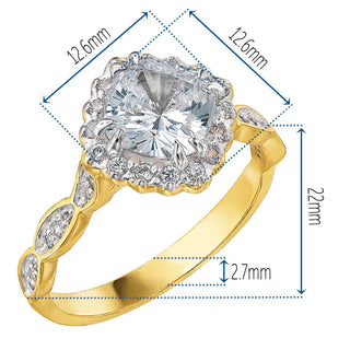 3.40 Carat French Lace Ring