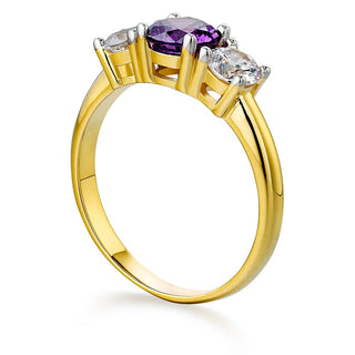 Tru Amethyst Trilogy Ring