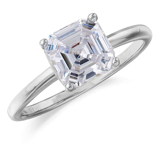 2 Carat Asscher Cut Solitaire Ring