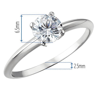 1 Carat Tiffany Style 4-Claw Solitaire Ring