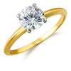 3 ct. Tiffany Style 4-Claw Solitaire Ring 18ct. Gold Clad