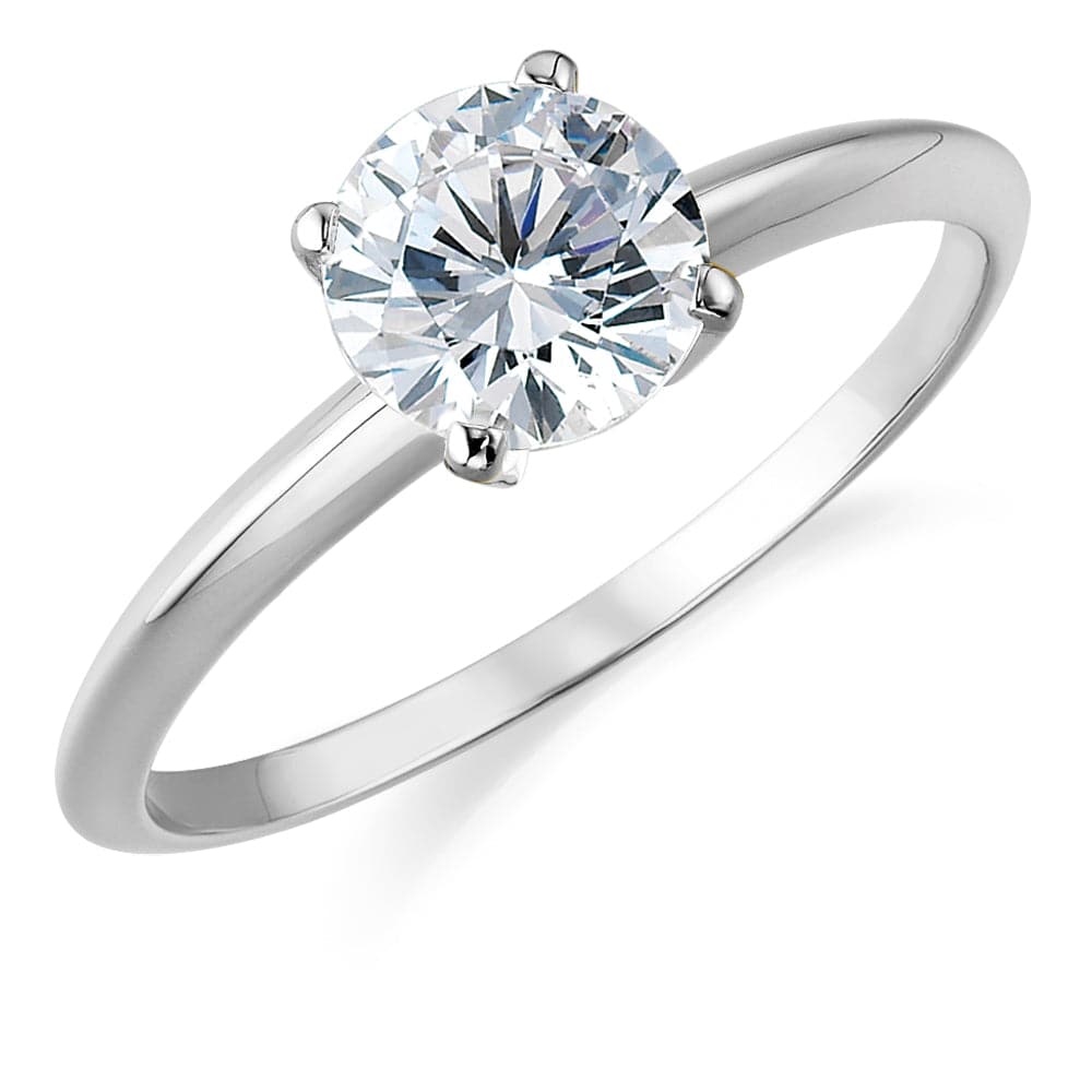 3 ct. Tiffany Style 4-Claw Solitaire Ring Platinum Clad