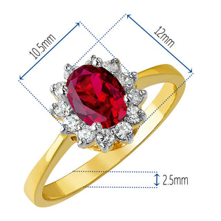 Tru Ruby Cluster Ring