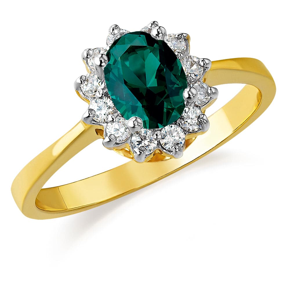Tru-Emerald Cluster Ring
