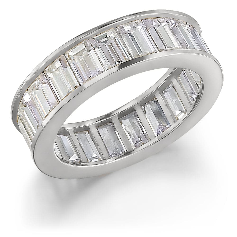 Marilyn Eternity Ring  Platinum Clad