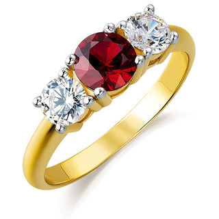 Tru Ruby Trilogy Ring