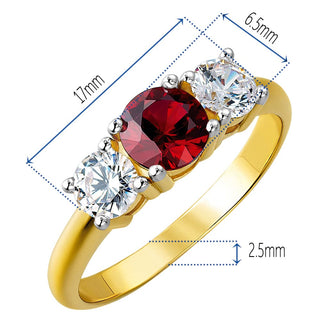Tru Ruby Trilogy Ring