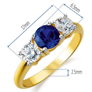 Tru Sapphire Trilogy Ring