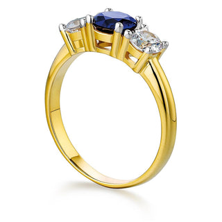 Tru Sapphire Trilogy Ring