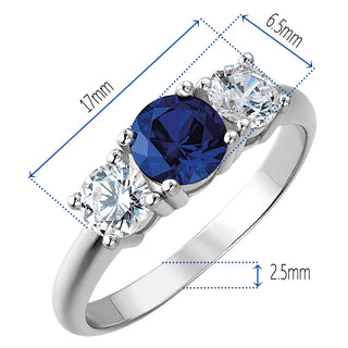 Tru Sapphire Trilogy Ring