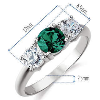 Tru Emerald Trilogy Ring