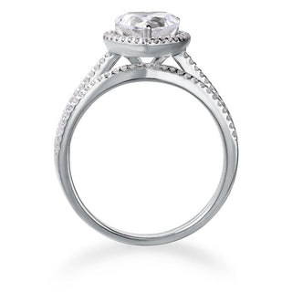 Halo Heart  Ring Set