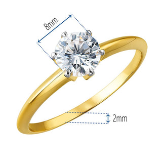1 Carat Tiffany Style Solitaire Ring