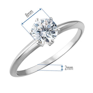 1 Carat Tiffany Style Solitaire Ring