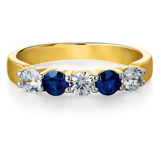 Tru Sapphire Quintet Ring