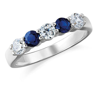 Tru Sapphire Quintet Ring