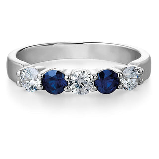 Tru Sapphire Quintet Ring