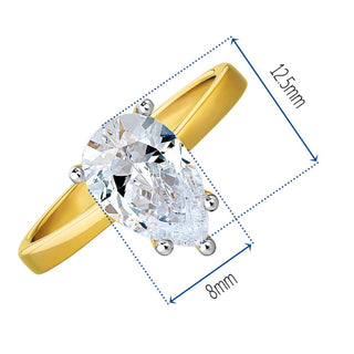 Pear Cut Solitaire Ring