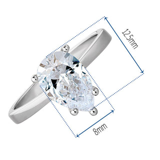 Pear Cut Solitaire Ring