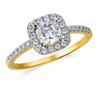 Cushion Cut Halo Ring