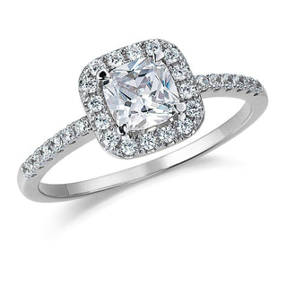 Cushion Cut Halo Ring