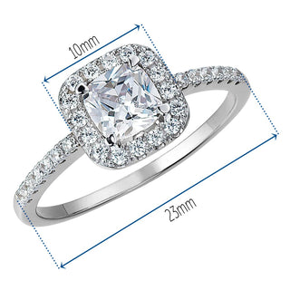 Cushion Cut Halo Ring