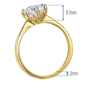 2 Carat Tulip Solitaire Ring