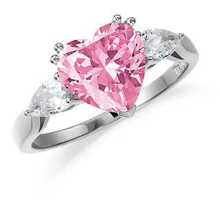 Pink Heart Billionaire Ring