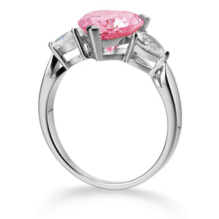 Pink Heart Billionaire Ring