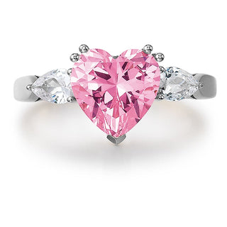 Pink Heart Billionaire Ring