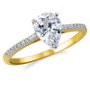 Shining Pear Cut Solitaire Ring