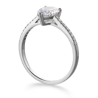 Shining Pear Cut Solitaire Ring