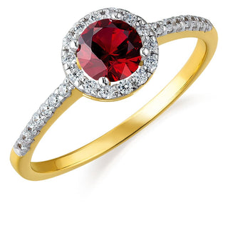 Tru Ruby Posh Halo Ring