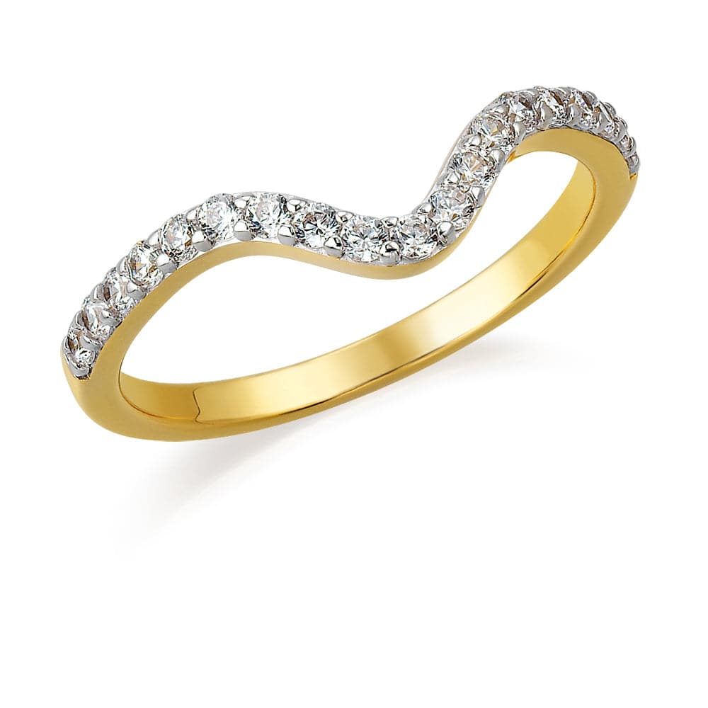 Domed Half Eternity Ring