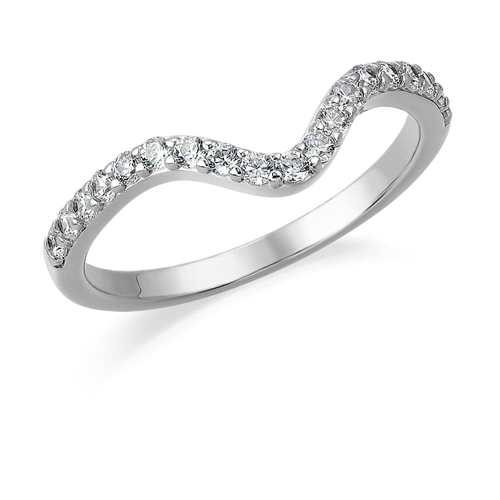 Domed Half Eternity Ring