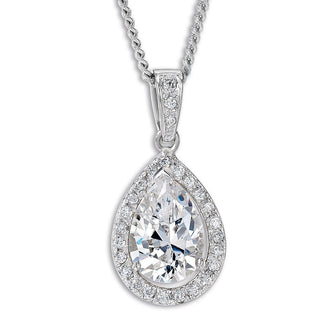 Classic Pear- Pendant Platinum Clad