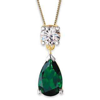Emerald Chéri Amour Pendant 18ct Gold Clad