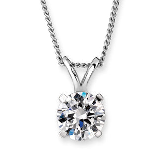 2.75 ct. Posh Solitaire Pendant Platinum Clad