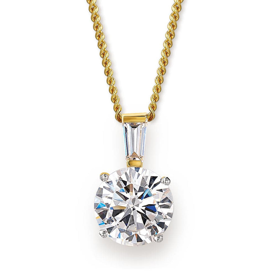 Baguette solitaire necklace sale