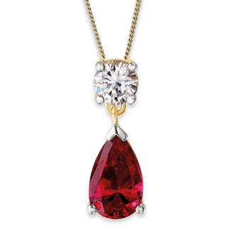 Ruby Cheri Amour Pendant 18ct Gold Clad