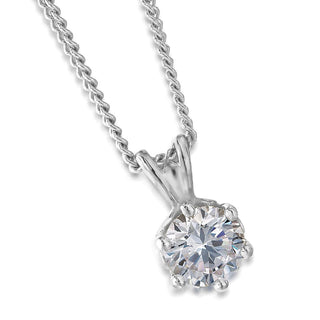 1 ct. Tulip Pendant Platinum Clad