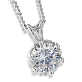 2 ct. Tulip Pendant Platinum Clad