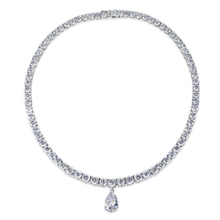 Diamonds Queens Coronation Set Necklace Platinum Clad