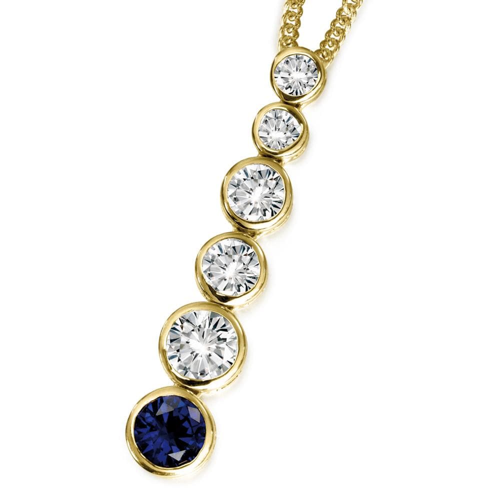 Sapphire Truly Classic Pendant 18ct Gold Clad