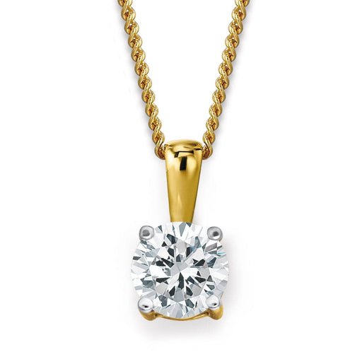 1 ct. Solitaire Pendant 18ct. Gold Clad